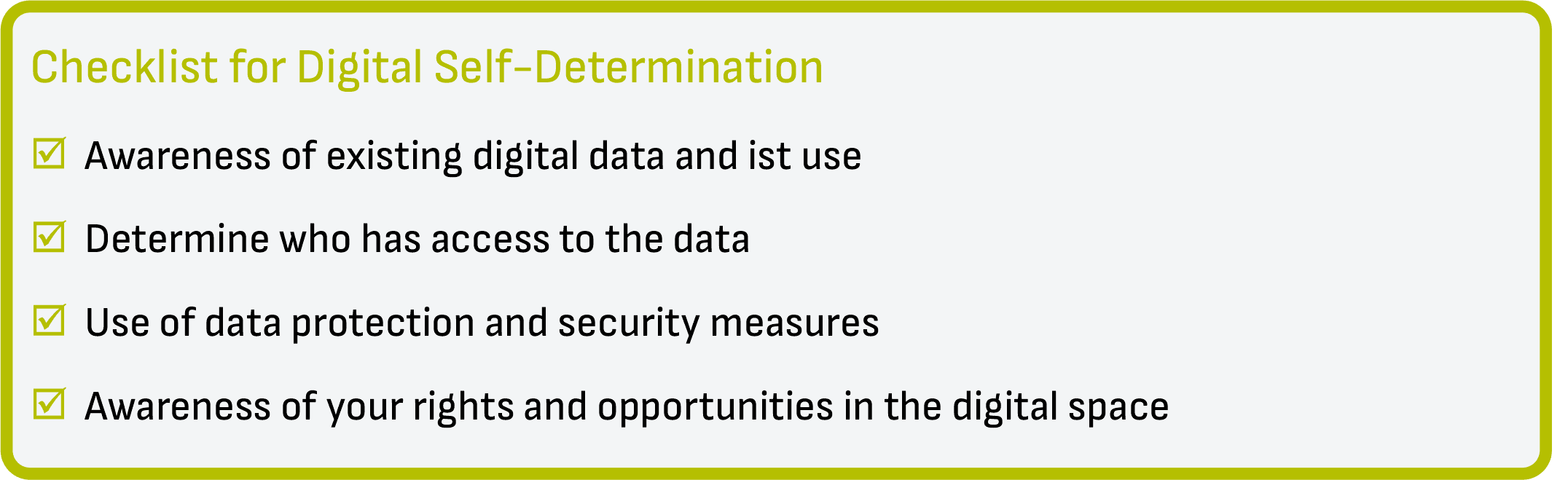 Digital Self-Determination